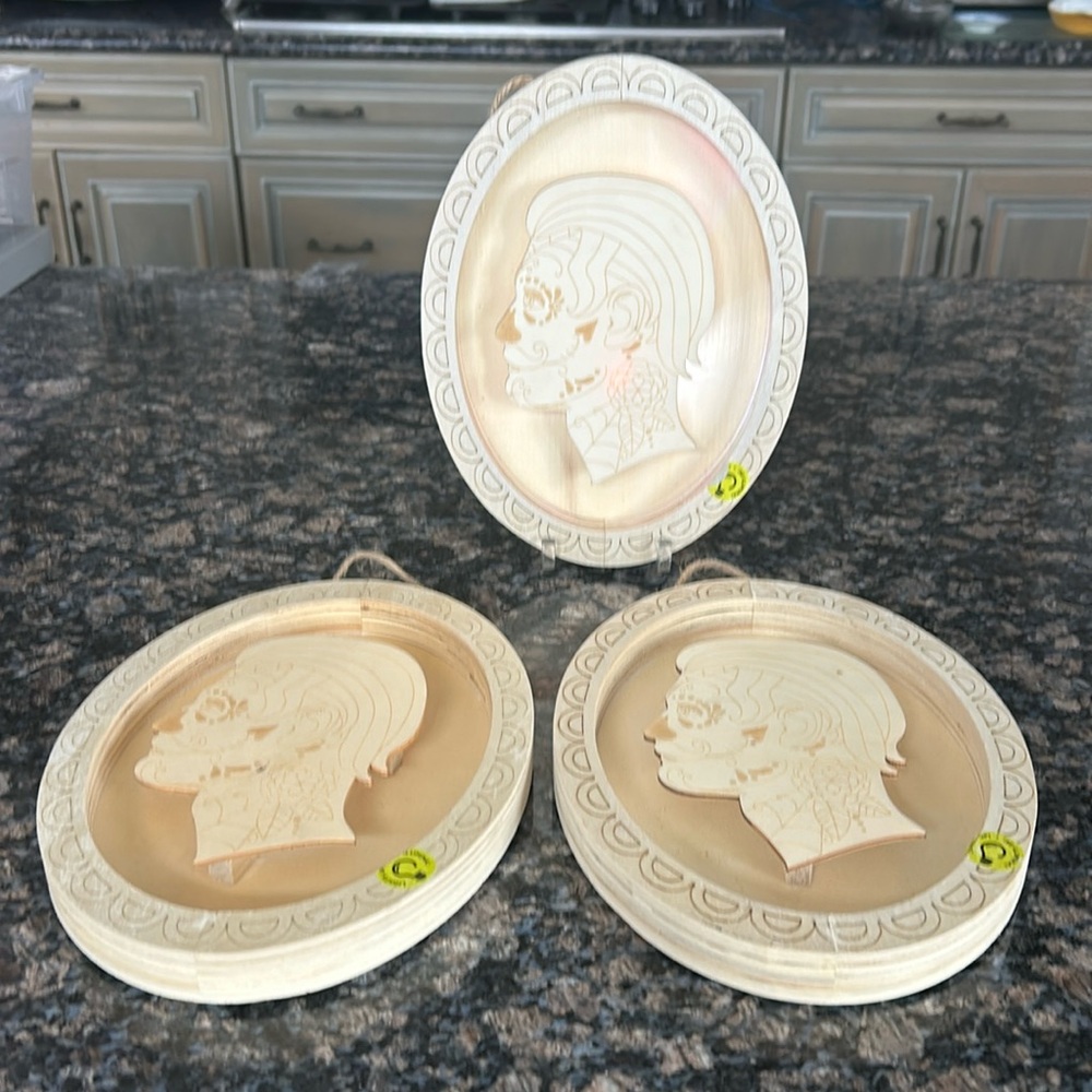 MAKE MARKET DIA DE LOS MUERTOS DIY PRE LIT WOOD DECOR LOT OF 3 NWY